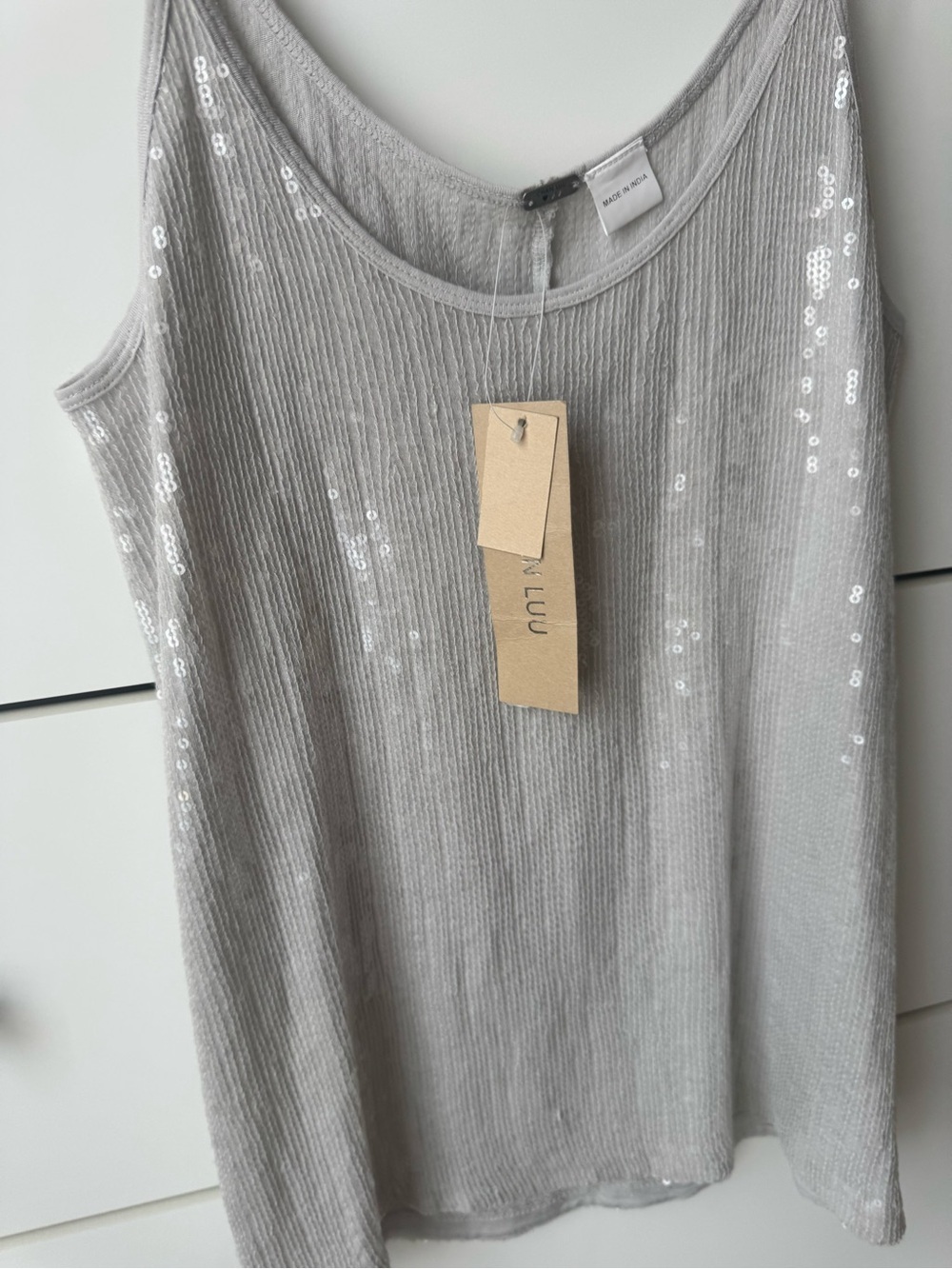 NWT Chan Luu Sequin Embellished Top Cami - Picture 6 of 10